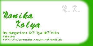 monika kolya business card